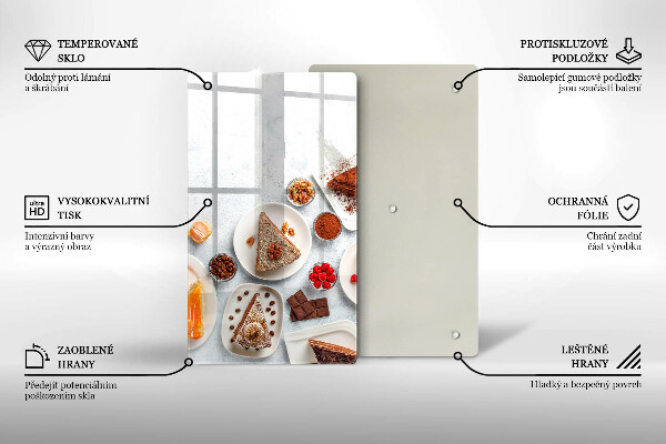 Glas Herdabdeckplatte Die Süße des Kuchens