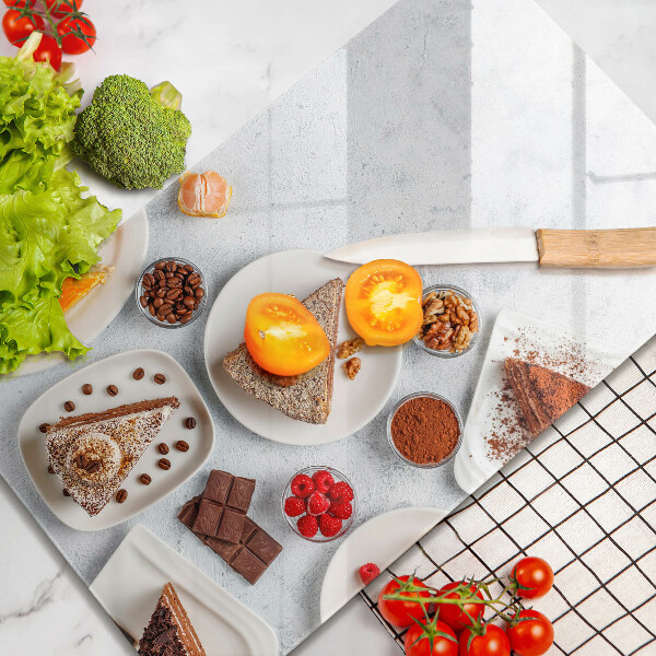 Glas Herdabdeckplatte Die Süße des Kuchens