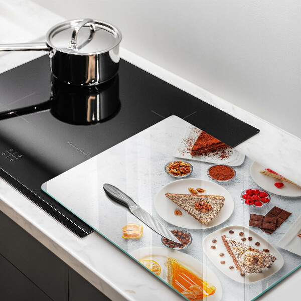 Glas Herdabdeckplatte Die Süße des Kuchens