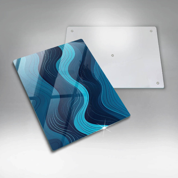 Glas Herdabdeckplatte Abstrakte Wellen