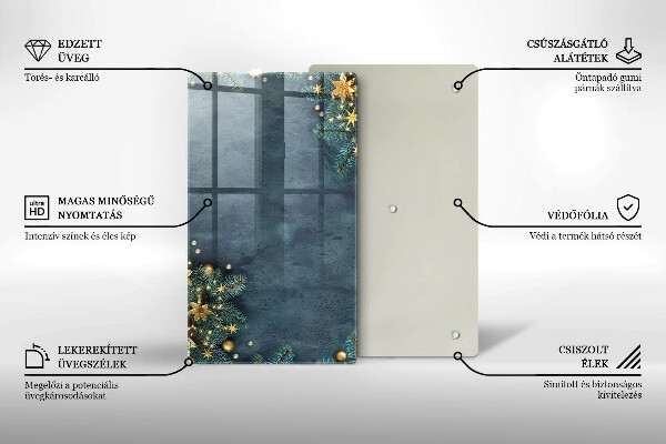 Glas Herdabdeckplatte Weihnachtsdekorationen