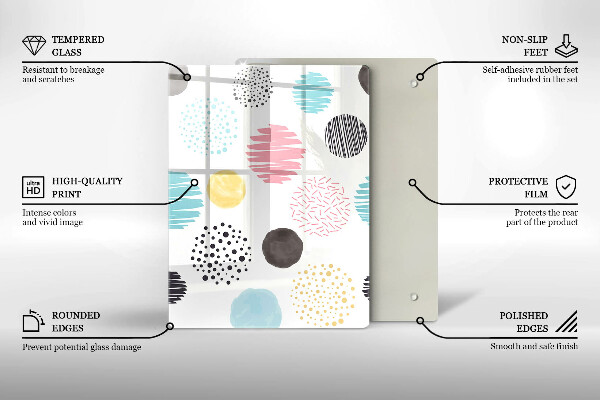 Glas Herdabdeckplatte Löffelillustration