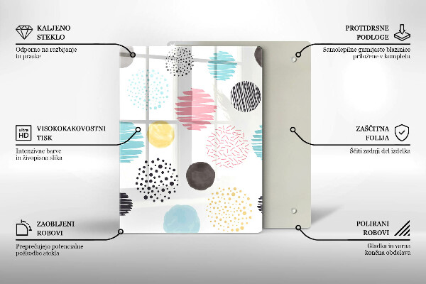 Glas Herdabdeckplatte Löffelillustration