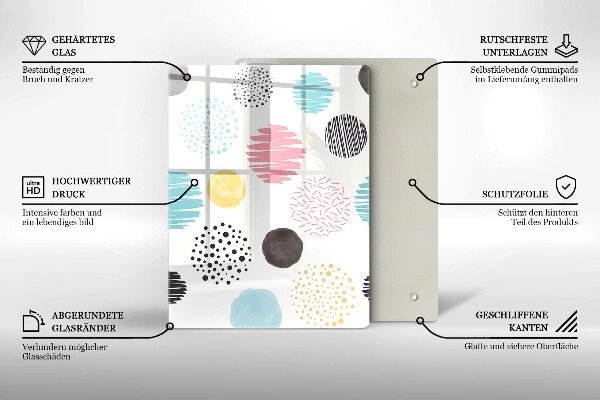 Glas Herdabdeckplatte Löffelillustration