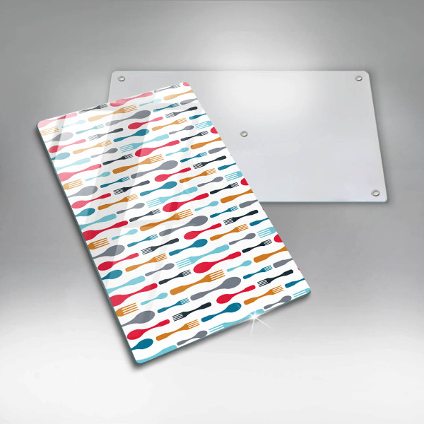 Glas Herdabdeckplatte Löffelillustration