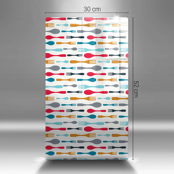 Glas Herdabdeckplatte Löffelillustration
