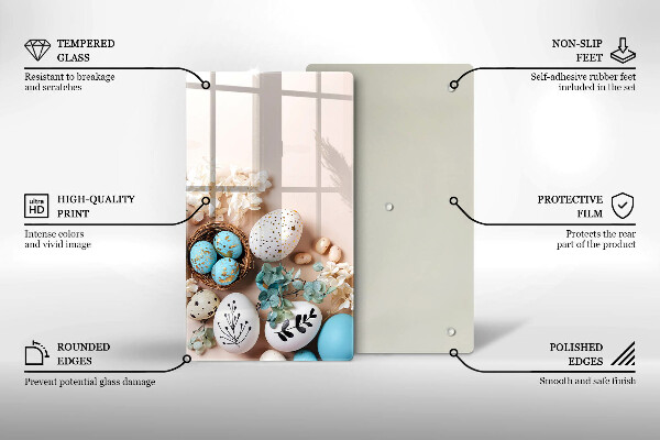 Glas Herdabdeckplatte Osterdekorationen