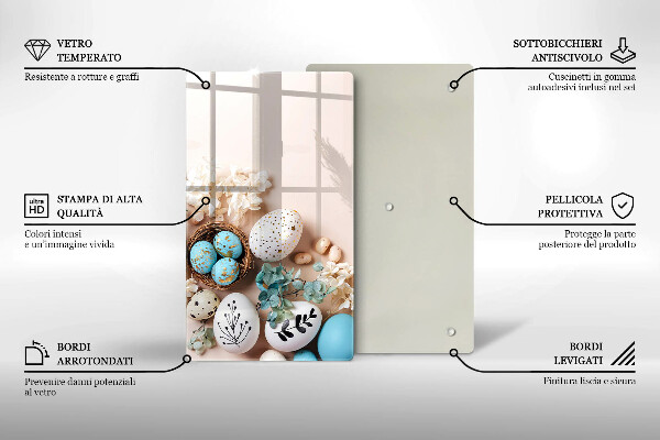 Glas Herdabdeckplatte Osterdekorationen