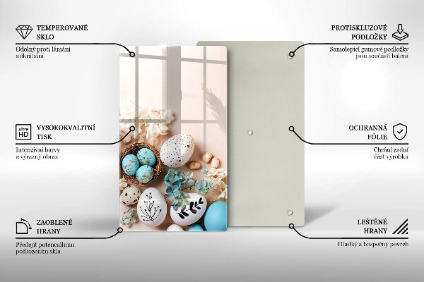 Glas Herdabdeckplatte Osterdekorationen