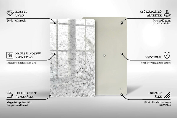 Glas Herdabdeckplatte Salzkristalle