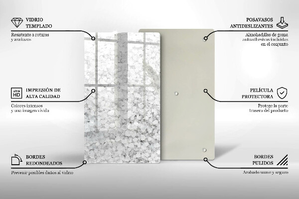Glas Herdabdeckplatte Salzkristalle