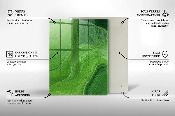 Glas Herdabdeckplatte Salzkristalle