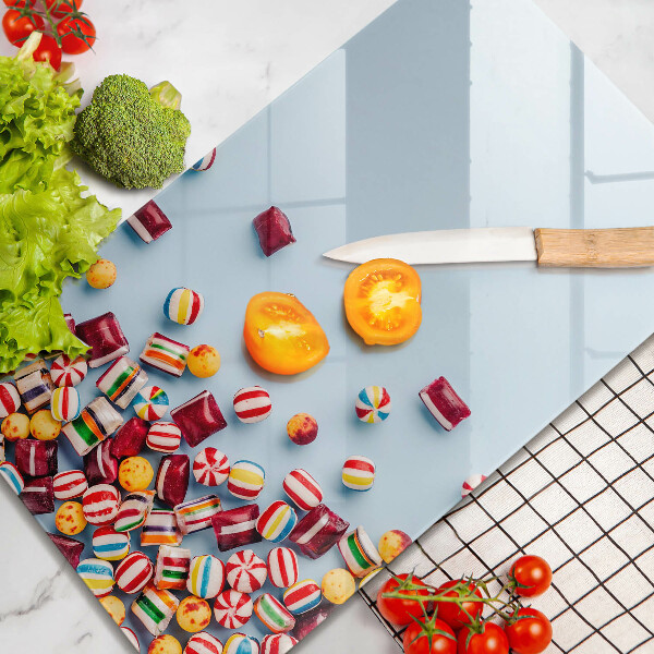 Glas Herdabdeckplatte Bunte Bonbons