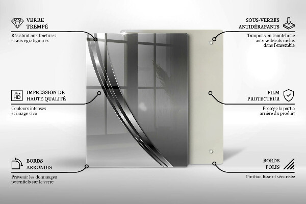 Glas Herdabdeckplatte Bunte Früchte