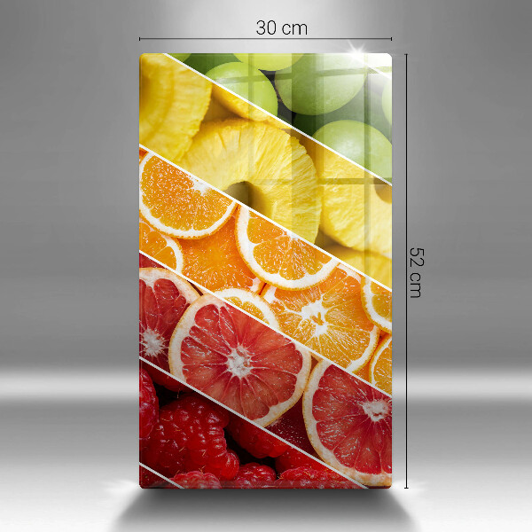 Glas Herdabdeckplatte Bunte Früchte