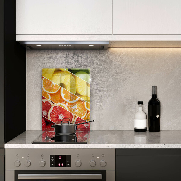 Glas Herdabdeckplatte Bunte Früchte