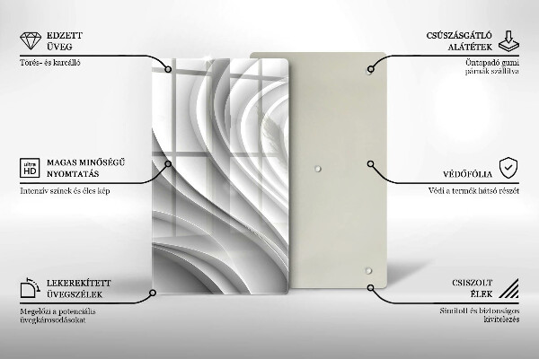Glas Herdabdeckplatte Geometrische Linien