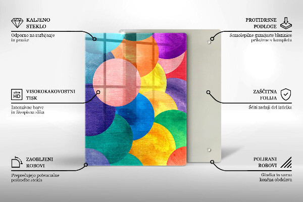 Glas Herdabdeckplatte Geometrische Linien