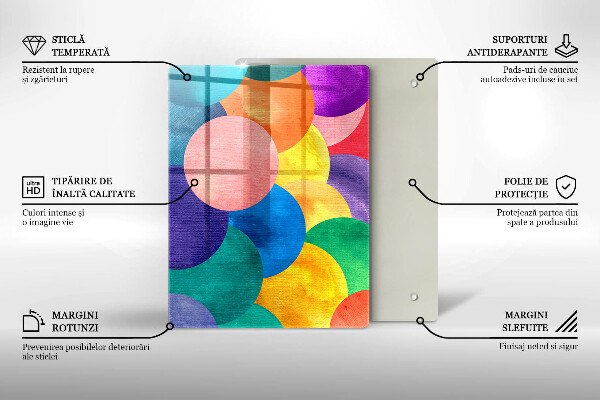 Glas Herdabdeckplatte Geometrische Linien