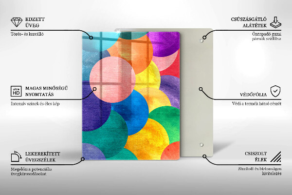 Glas Herdabdeckplatte Geometrische Linien