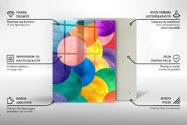 Glas Herdabdeckplatte Geometrische Linien