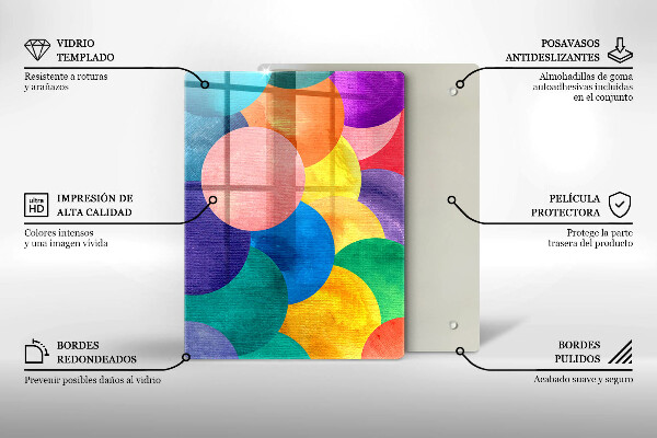 Glas Herdabdeckplatte Geometrische Linien