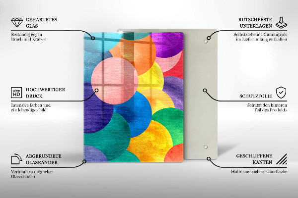 Glas Herdabdeckplatte Geometrische Linien