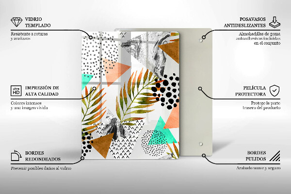 Glas Herdabdeckplatte Blauer und goldener Marmor