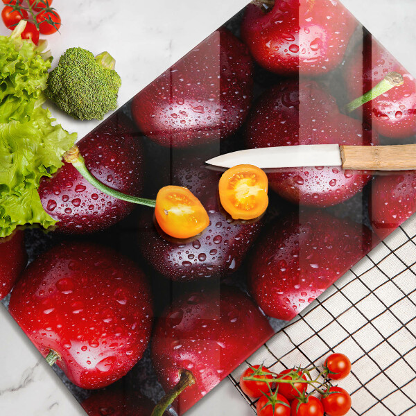 Glas Herdabdeckplatte Nahaufnahme von Kirschen