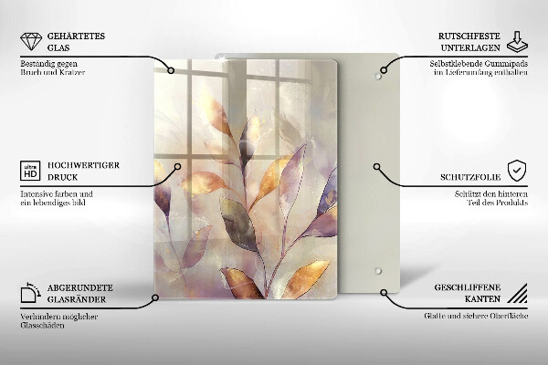 Glas Herdabdeckplatte Gemüse auf dem Tisch