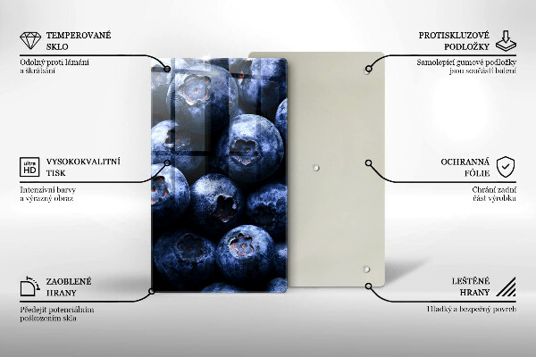 Glas Herdabdeckplatte Nahaufnahme von Beeren