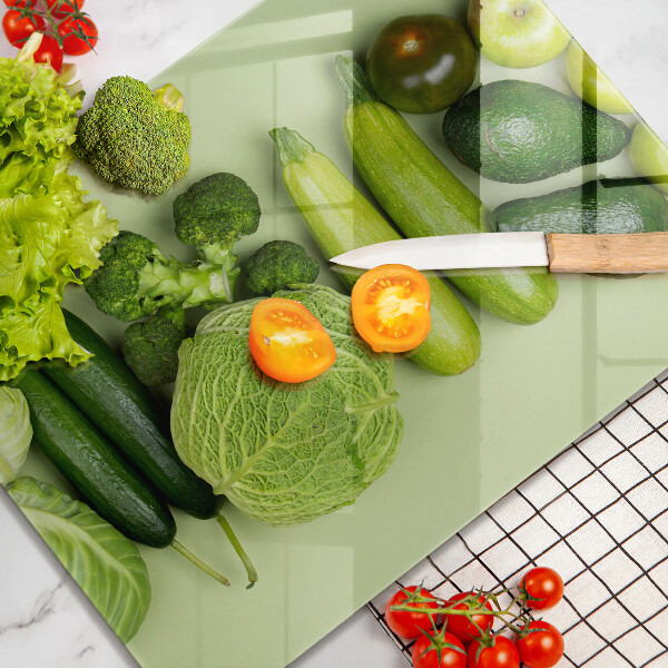 Glas Herdabdeckplatte Grünes Obst und Gemüse