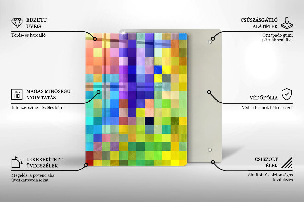 Glas Herdabdeckplatte Monstera hinterlässt Illustration
