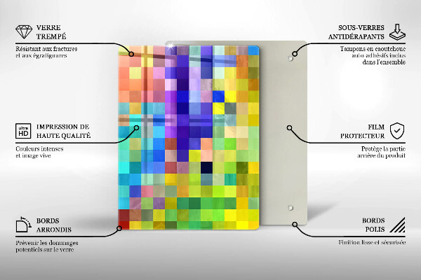 Glas Herdabdeckplatte Monstera hinterlässt Illustration
