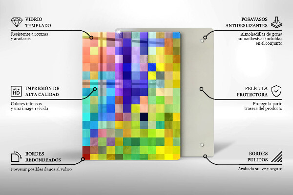 Glas Herdabdeckplatte Monstera hinterlässt Illustration