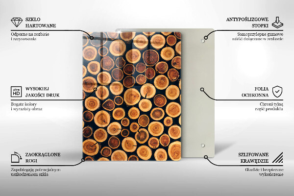 Glas Herdabdeckplatte Boho-Blättermuster
