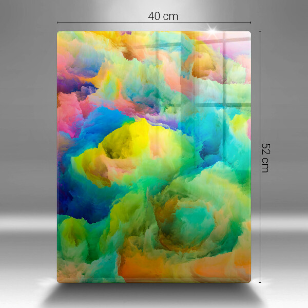 Glas Ceranfeldabdeckung Spritzschutz Bunte Abstraktion