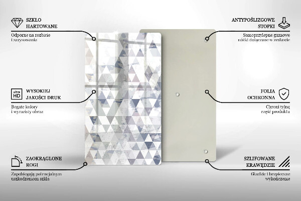 Glas Ceranfeldabdeckung Spritzschutz Dreiecksmuster