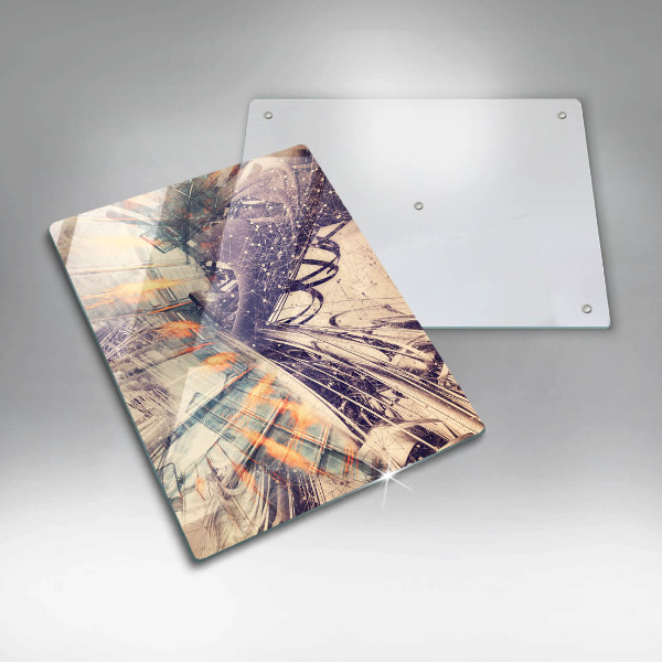 Glas Herdabdeckplatte Moderne Komposition