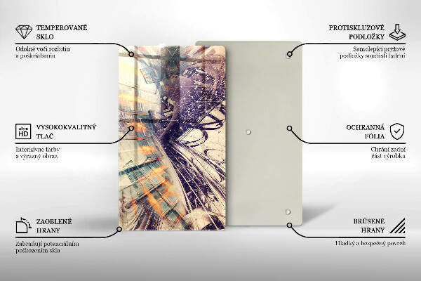 Glas Herdabdeckplatte Moderne Komposition