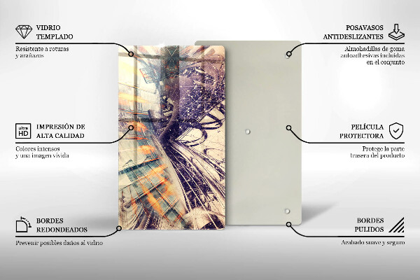 Glas Herdabdeckplatte Moderne Komposition