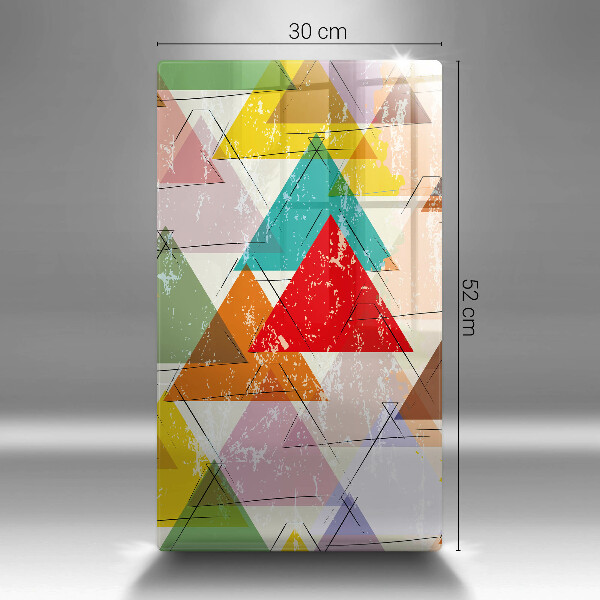 Glas Ceranfeldabdeckung Spritzschutz Bemalte Dreiecke