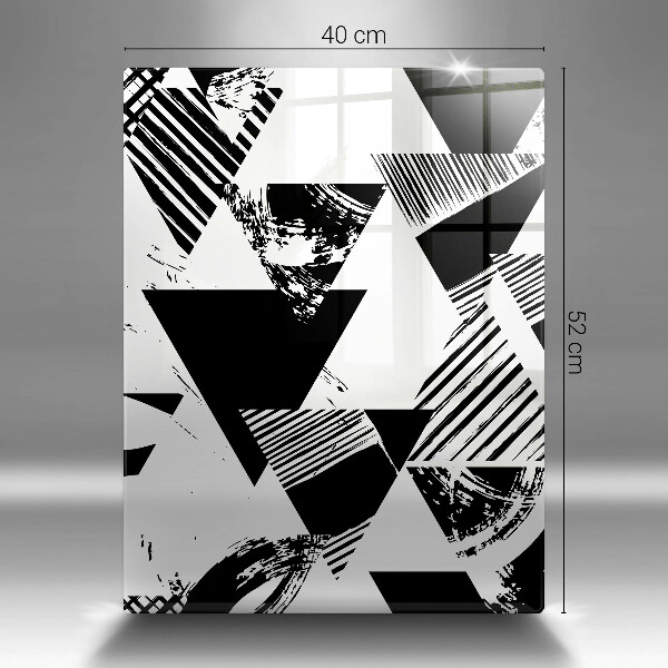 Glas Herdabdeckplatte Geometrische Dreiecke
