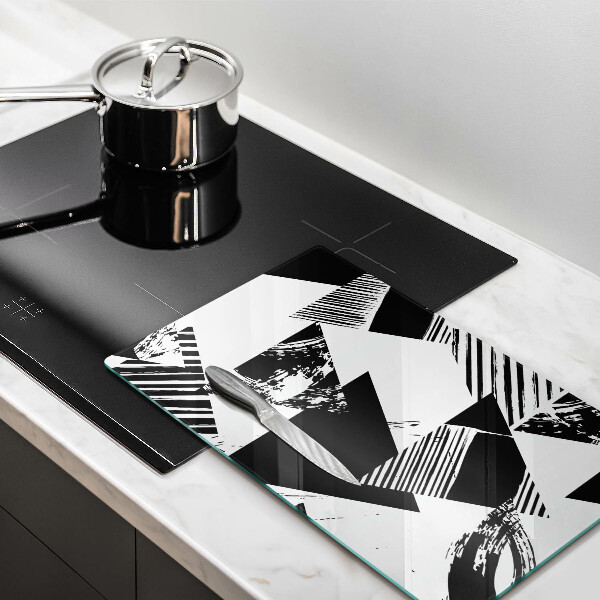 Glas Herdabdeckplatte Geometrische Dreiecke