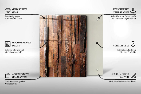 Glas Herdabdeckplatte Geometrische Dreiecke