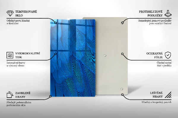 Glas Ceranfeldabdeckung Spritzschutz Vogelfedern