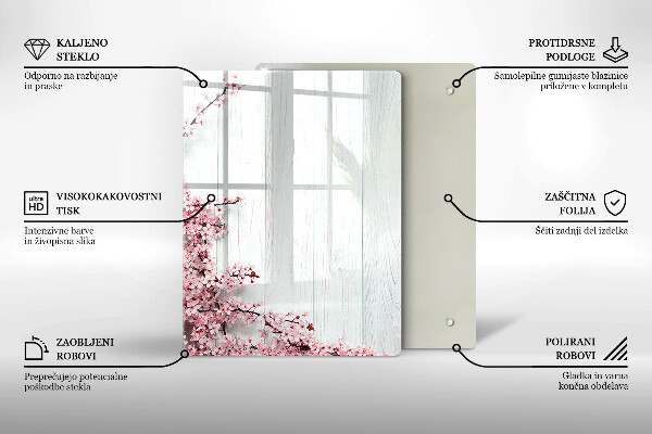 Glas Ceranfeldabdeckung Spritzschutz Vogelfedern