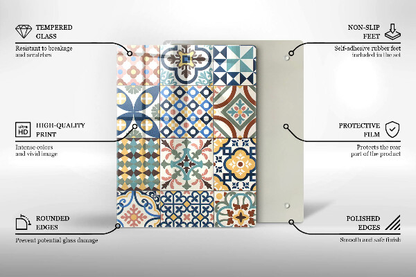 Glas Ceranfeldabdeckung Spritzschutz Zarter weißer Marmor