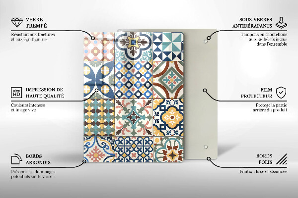 Glas Ceranfeldabdeckung Spritzschutz Zarter weißer Marmor