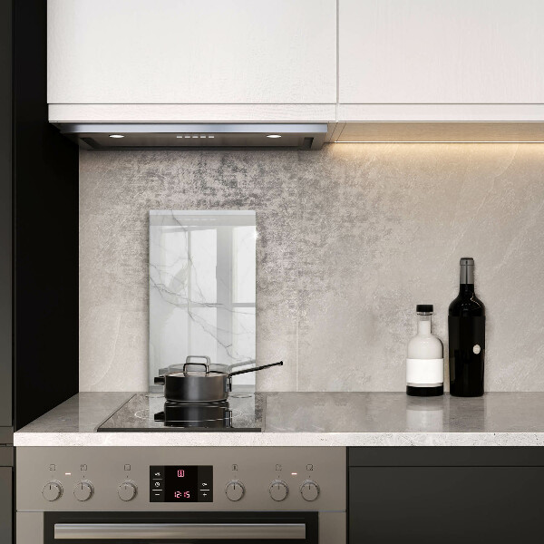 Glas Ceranfeldabdeckung Spritzschutz Zarter weißer Marmor